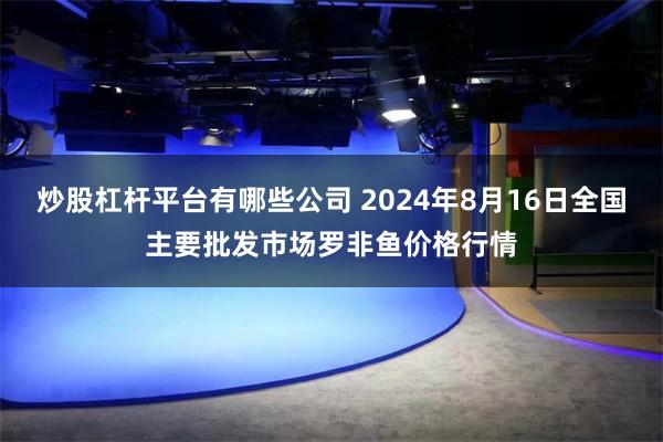 炒股杠杆平台有哪些公司 2024年8月16日全国主要批发市场罗非鱼价格行情