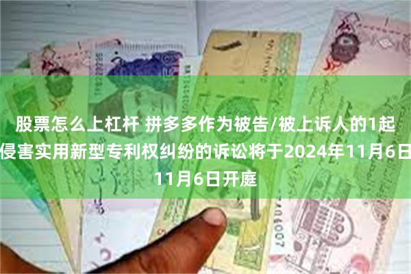 股票怎么上杠杆 拼多多作为被告/被上诉人的1起涉及侵害实用新型专利权纠纷的诉讼将于2024年11月6日开庭