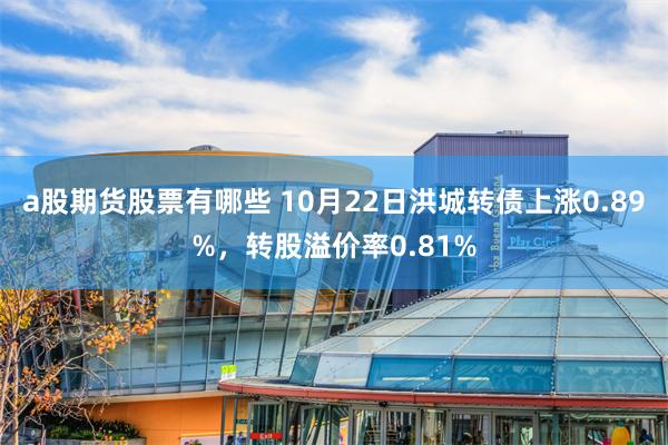 a股期货股票有哪些 10月22日洪城转债上涨0.89%，转股溢价率0.81%