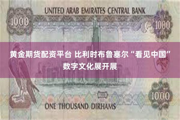 黄金期货配资平台 比利时布鲁塞尔“看见中国”数字文化展开展