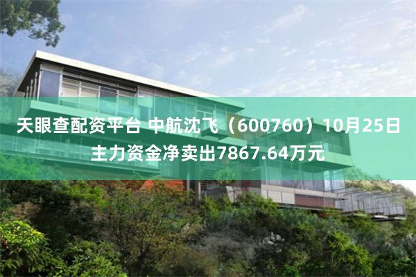 天眼查配资平台 中航沈飞（600760）10月25日主力资金净卖出7867.64万元