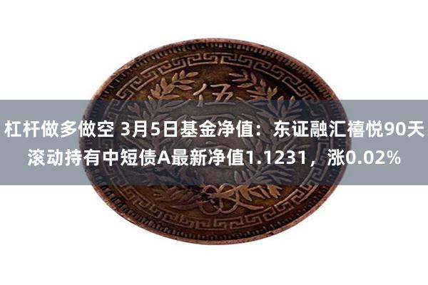 杠杆做多做空 3月5日基金净值：东证融汇禧悦90天滚动持有中短债A最新净值1.1231，涨0.02%